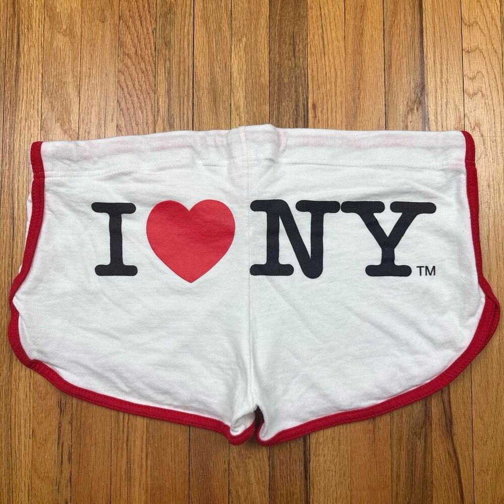 I-love-ny Women's Grey and Red Shorts